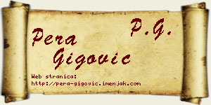 Pera Gigović vizit kartica